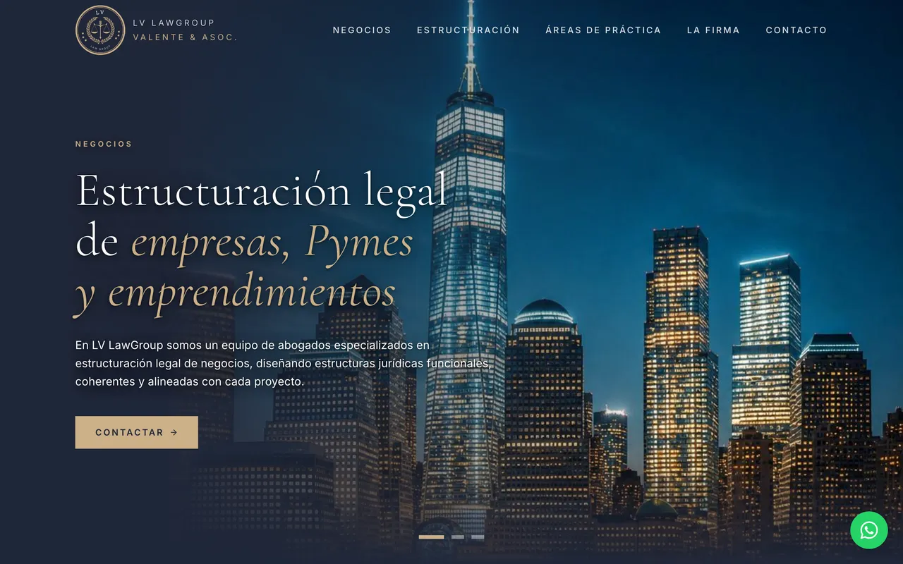 Sitio web desarrollado para LV Law Group